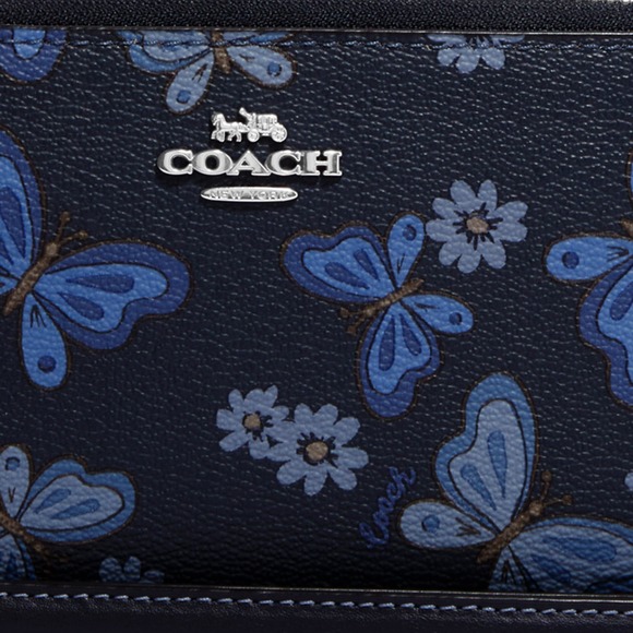 NWT Coach Outlet Long Zip Around Wallet With Lovely Butterfly Print - Picture 5 of 5